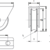 H8/31V-80 Točkić za kliznu kapiju INOX